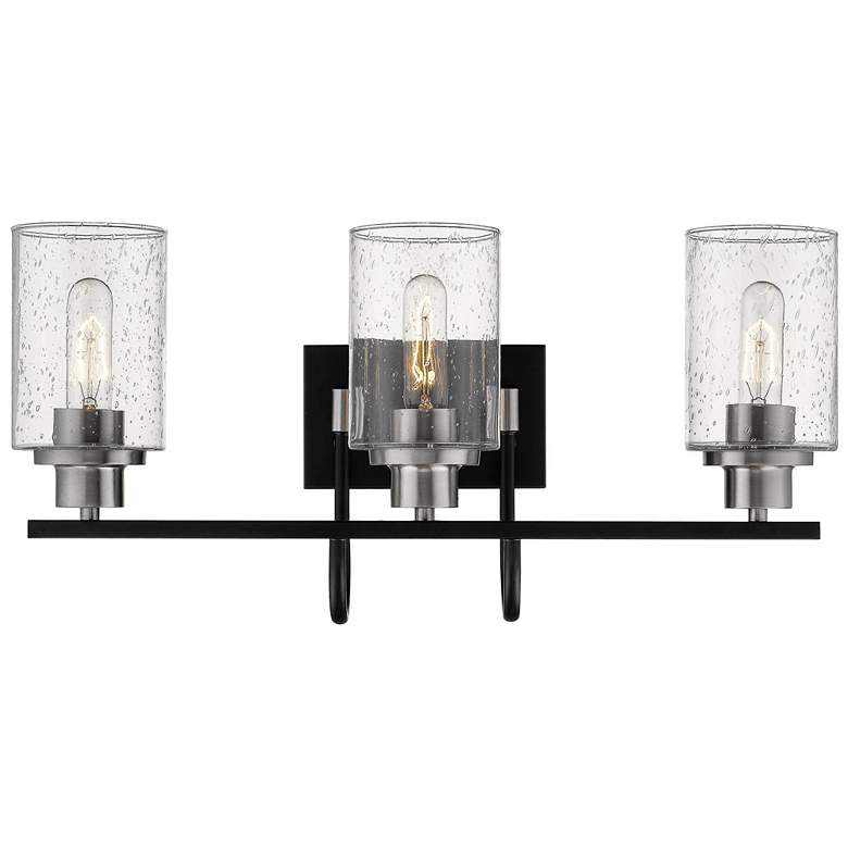 Image 1 Millennium Lighting Clifton 3-Light Vanity Light in Black/Nickel