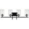 Millennium Lighting Clifton 4-Light Vanity Light in Black/Nickel