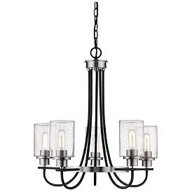Image1 of Millennium Lighting Clifton 5-Light Chandelier in Matte Black/Nickel