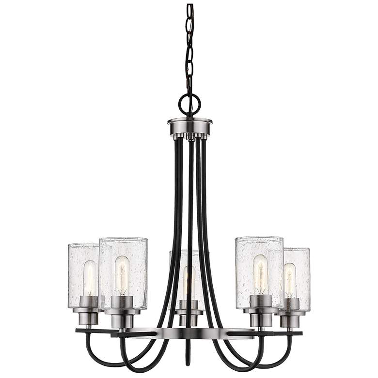 Image 2 Millennium Lighting Clifton 5-Light Chandelier in Matte Black/Nickel