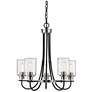 2_Millennium Lighting Clifton 5-Light Chandelier in Matte Black/Nickel