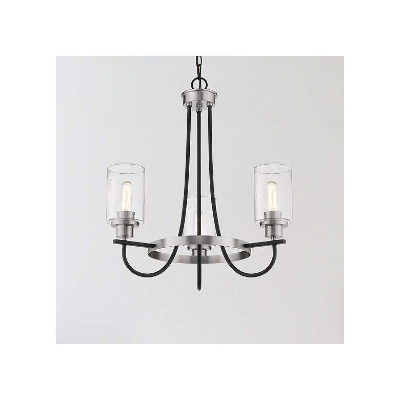 Image 1 Millennium Lighting Clifton 5-Light Chandelier in Matte Black/Nickel