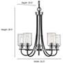 3_Millennium Lighting Clifton 5-Light Chandelier in Matte Black/Nickel more views
