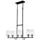 Millennium Lighting Clifton 6-Light Chandelier in Matte Black/Nickel