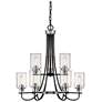 2_Millennium Lighting Clifton 9-Light Chandelier in Matte Black/Nickel