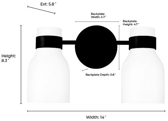 Image 6 Millennium Lighting Corella 2-Light Vanity Light in Modern Gold more views