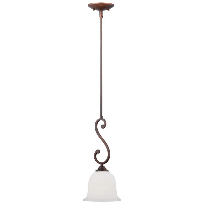 Image 1 Millennium Lighting Courtney Lakes 1 Light Mini-Pendant in Rubbed Bronze
