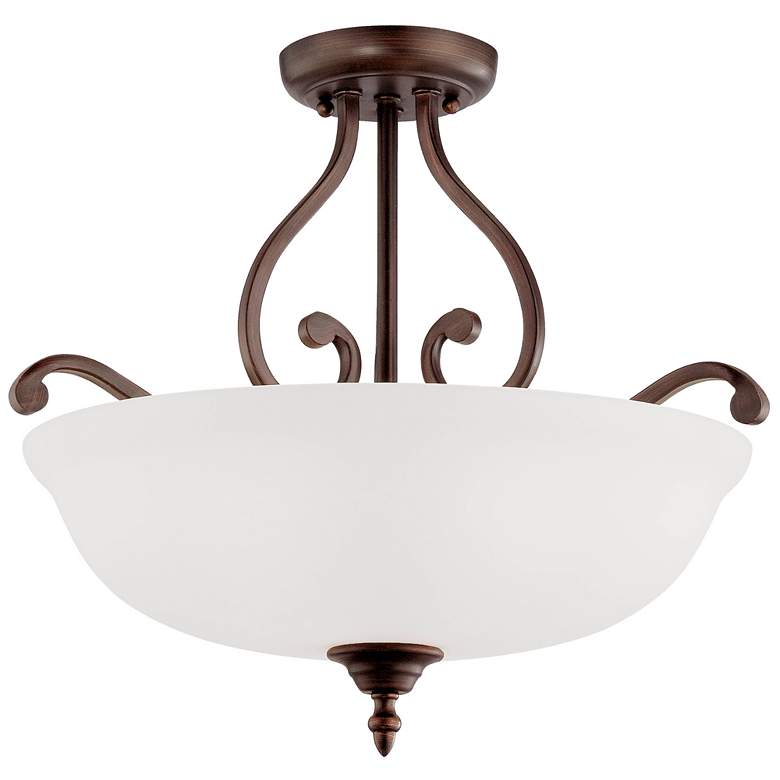 Image 1 Millennium Lighting Courtney Lakes 3-Light Indoor Semi-Flush in Bronze
