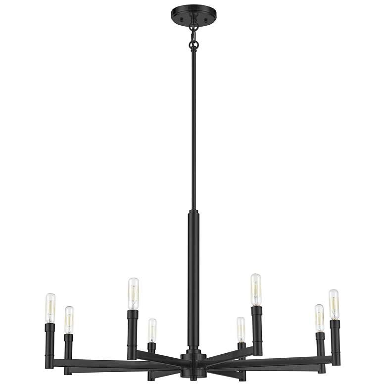 Image 1 Millennium Lighting Daxley 8-Light Chandelier in Matte Black