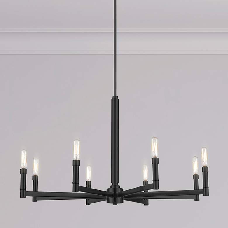 Image 1 Millennium Lighting Daxley 8-Light Chandelier in Matte Black