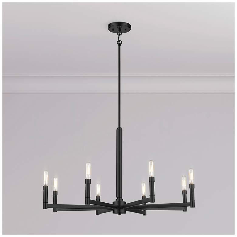 Image 3 Millennium Lighting Daxley 8-Light Chandelier in Matte Black more views