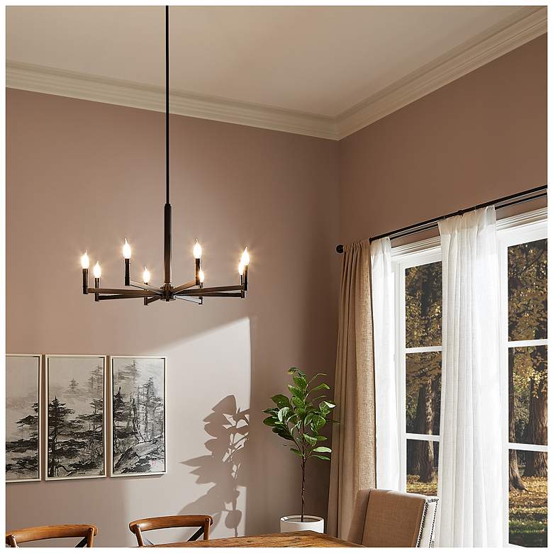 Image 5 Millennium Lighting Daxley 8-Light Chandelier in Matte Black more views