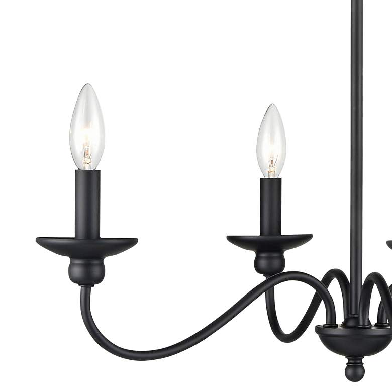 Image 2 Millennium Lighting Delvona 24" Wide 4-Light Matte Black Chandelier more views