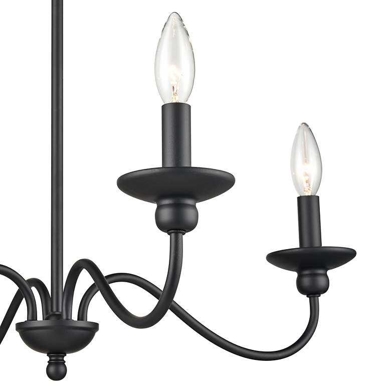 Image 3 Millennium Lighting Delvona 24" Wide 4-Light Matte Black Chandelier more views