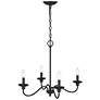 4_Millennium Lighting Delvona 24" Wide 4-Light Matte Black Chandelier more views