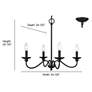 6_Millennium Lighting Delvona 24" Wide 4-Light Matte Black Chandelier more views