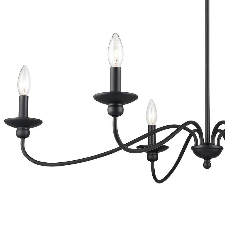 Image 4 Millennium Lighting Delvona 37" Wide Matte Black Candelabra Chandelier more views