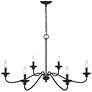 5_Millennium Lighting Delvona 37" Wide Matte Black Candelabra Chandelier more views