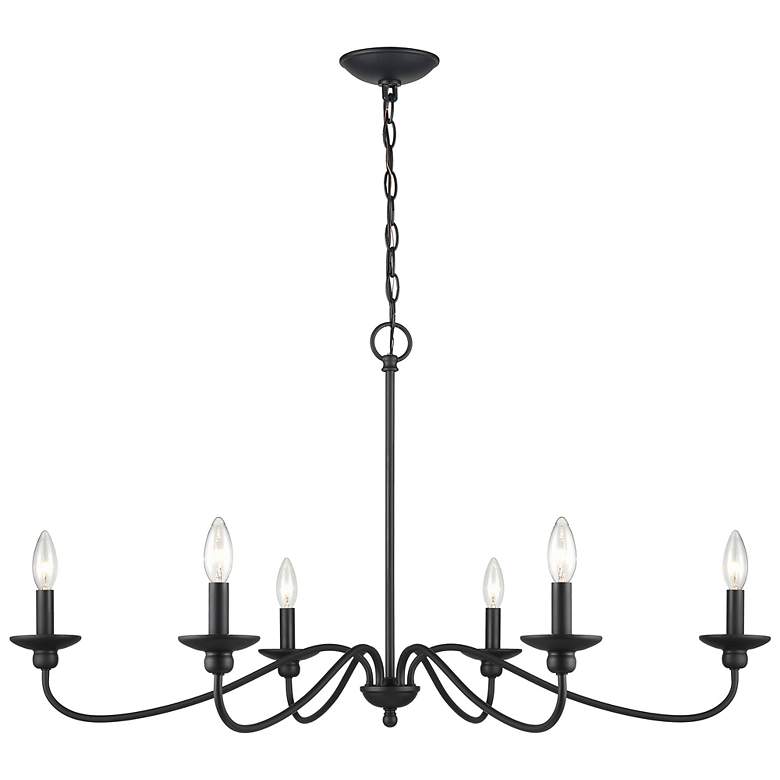 Image 6 Millennium Lighting Delvona 37" Wide Matte Black Candelabra Chandelier more views