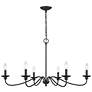 6_Millennium Lighting Delvona 37" Wide Matte Black Candelabra Chandelier more views