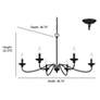 7_Millennium Lighting Delvona 37" Wide Matte Black Candelabra Chandelier more views