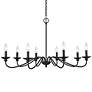 2_Millennium Lighting Delvona 38" Wide 8-Light Matte Black Chandelier