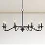 1_Millennium Lighting Delvona 38" Wide 8-Light Matte Black Chandelier