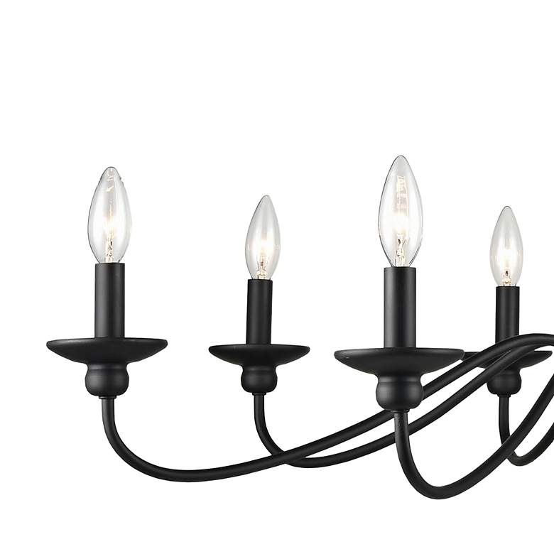 Image 3 Millennium Lighting Delvona 38" Wide 8-Light Matte Black Chandelier more views