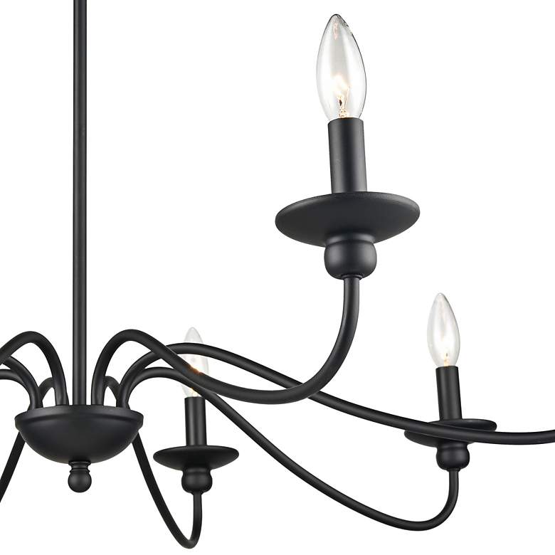 Image 4 Millennium Lighting Delvona 38" Wide 8-Light Matte Black Chandelier more views