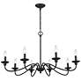 5_Millennium Lighting Delvona 38" Wide 8-Light Matte Black Chandelier more views