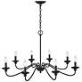 6_Millennium Lighting Delvona 38" Wide 8-Light Matte Black Chandelier more views