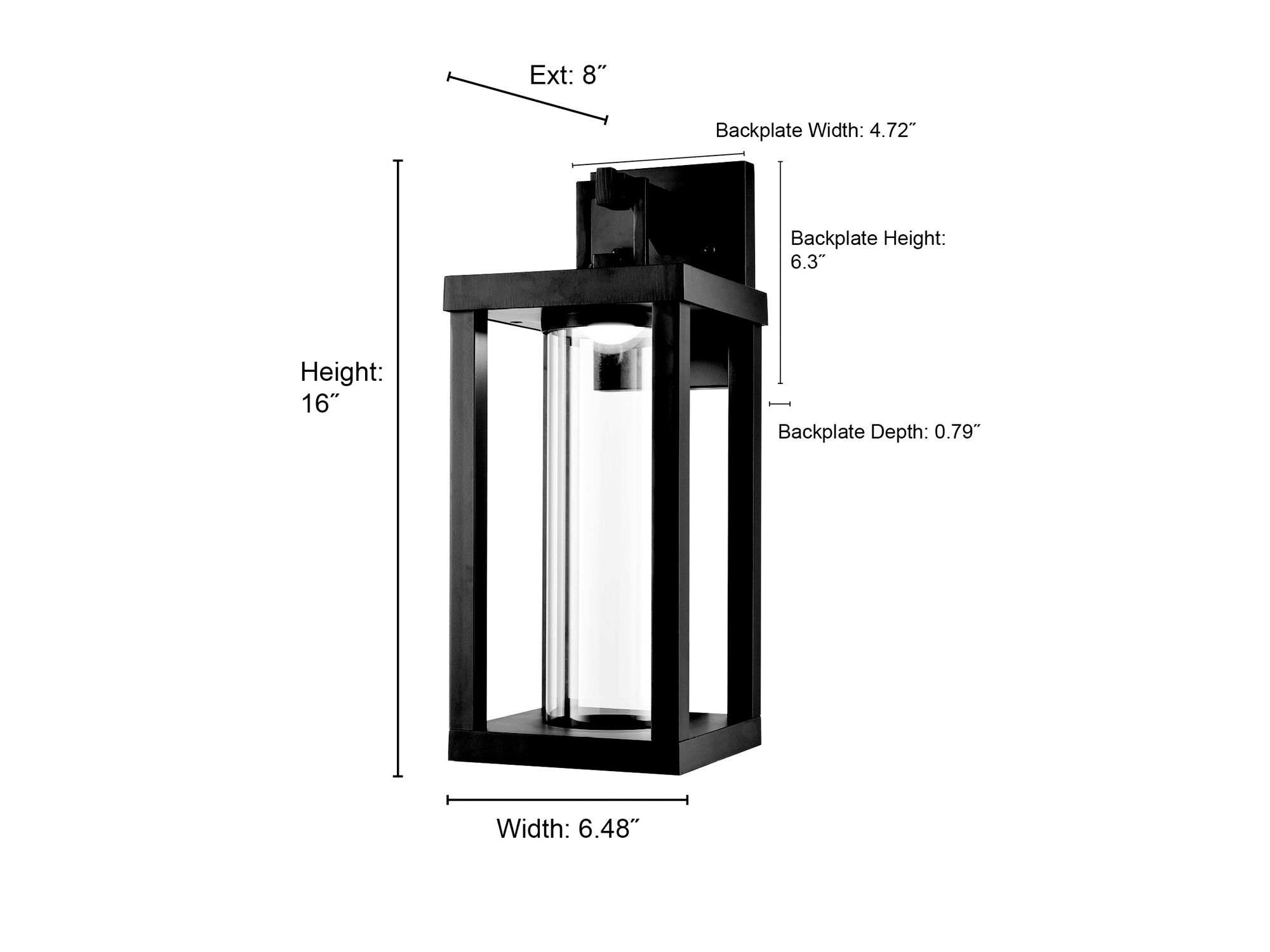 Image 7 Millennium Lighting Dumont Integrated LED Outdoor Wall Sconce in Black more views