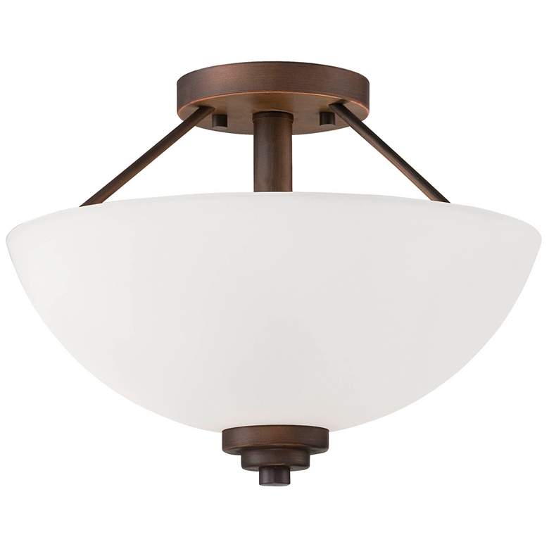 Image 1 Millennium Lighting Durham 2 Light Semi-Flush Mount in Rubbed Bronze