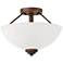 Millennium Lighting Durham 2 Light Semi-Flush Mount in Rubbed Bronze