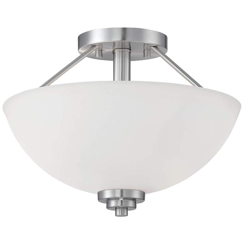 Image 1 Millennium Lighting Durham 2 Light Semi-Flush Mount in Satin Nickel