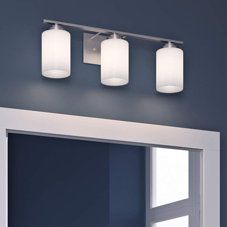 Image 2 Millennium Lighting Durham 3 Light Vanity Fixture Satin Nickel