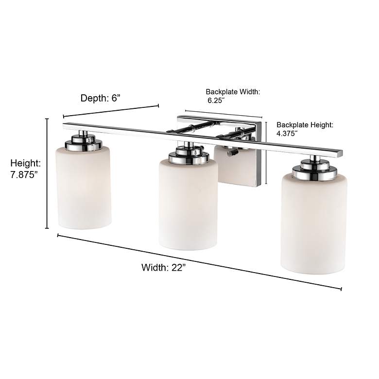 Image 5 Millennium Lighting Durham 3 Light Vanity Fixture Satin Nickel more views