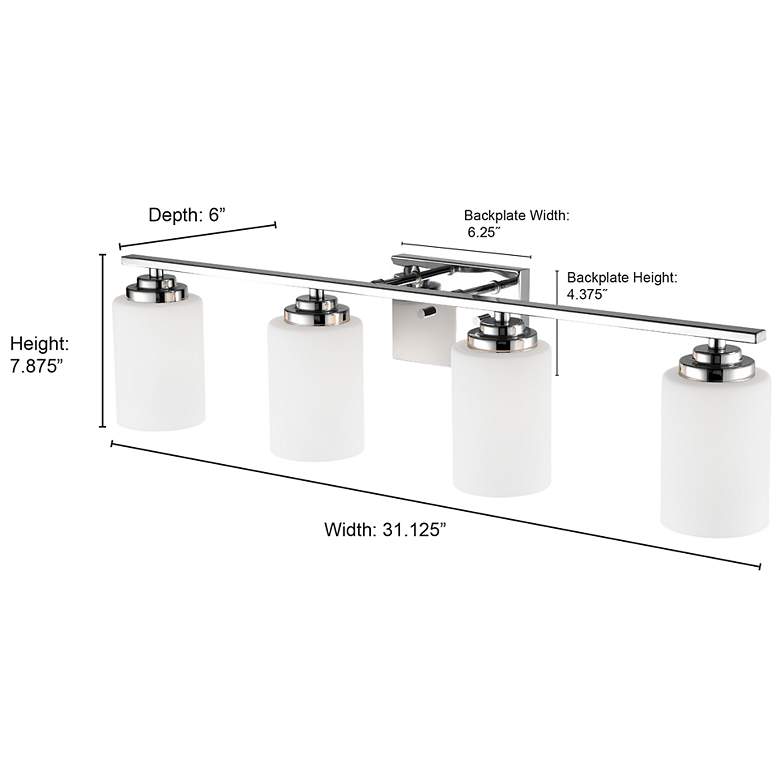 Image 2 Millennium Lighting Durham 4 Light Vanity Fixture in Rubbed Bronze more views