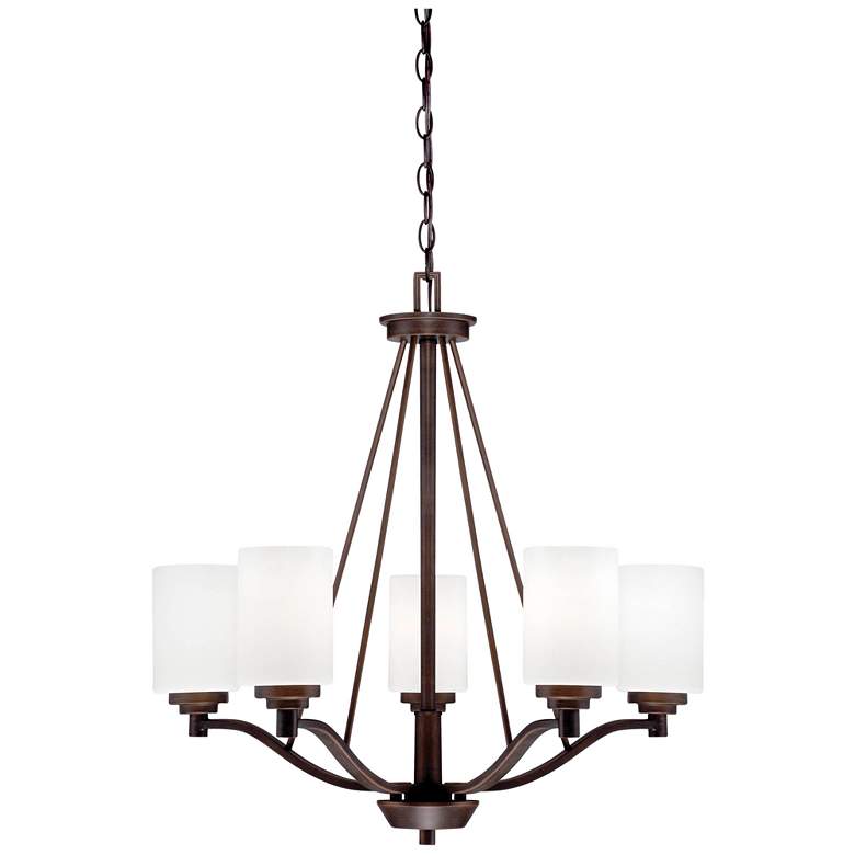 Image 1 Millennium Lighting Durham 5 Light Chandelier Fixture Rubbed Bronze