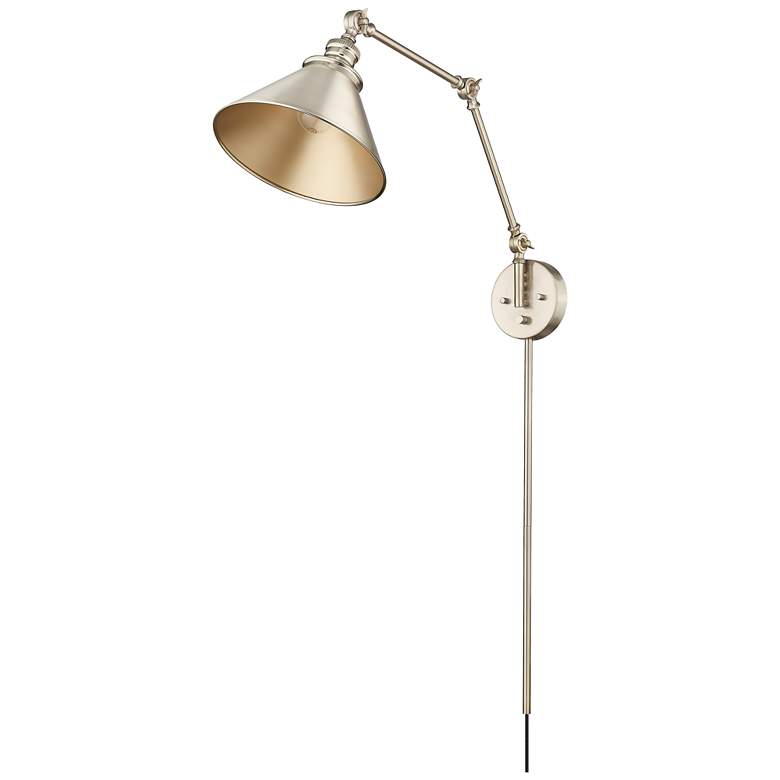 Image 1 Millennium Lighting Edward 1 Light Swing Arm Sconce in Modern Gold