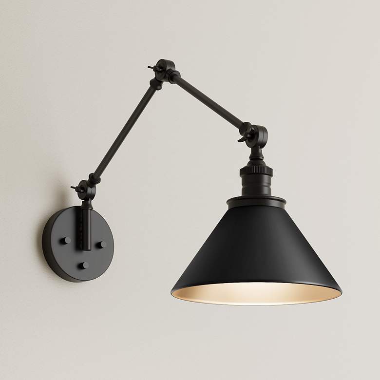 Image 1 Millennium Lighting Edward 15 3/4" Adjustable Swing Arm Wall Sconce
