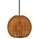 Millennium Lighting Elise 1 Light Pendant Fixture Natural Rattan