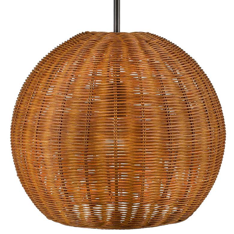 Image 2 Millennium Lighting Elise 1 Light Pendant Fixture Natural Rattan more views