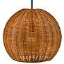 2_Millennium Lighting Elise 1 Light Pendant Fixture Natural Rattan more views