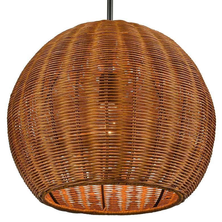 Image 3 Millennium Lighting Elise 1 Light Pendant Fixture Natural Rattan more views