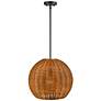4_Millennium Lighting Elise 1 Light Pendant Fixture Natural Rattan more views