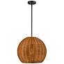 5_Millennium Lighting Elise 1 Light Pendant Fixture Natural Rattan more views