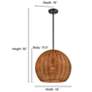 6_Millennium Lighting Elise 1 Light Pendant Fixture Natural Rattan more views