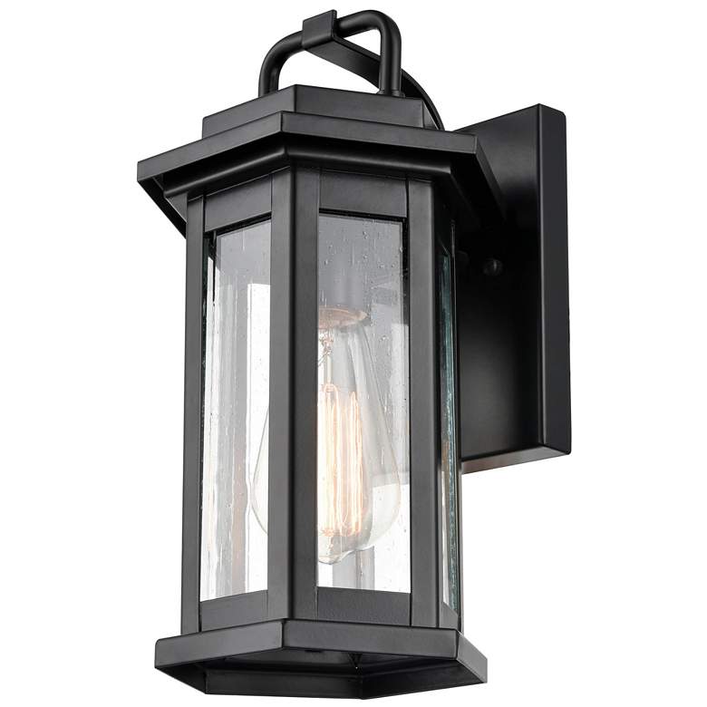 Image 1 Millennium Lighting Ellis 1 Light 12" Outdoor Wall Sconce Powder Coat Black
