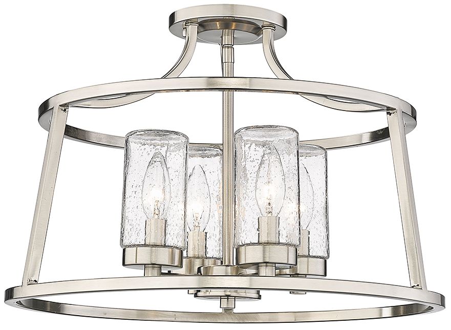 Image 5 Millennium Lighting Errol 4 Light Semi-Flush Mount in Brushed Nickel more views